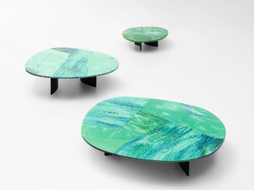 ISOLE - Glazed lava garden side table by Paola Lenti - view 2